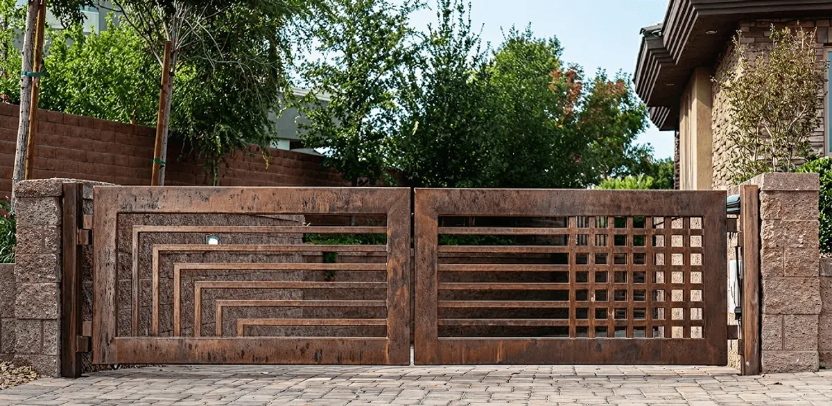 Custom driveway gate installation for a home entrance in Seattle, WA